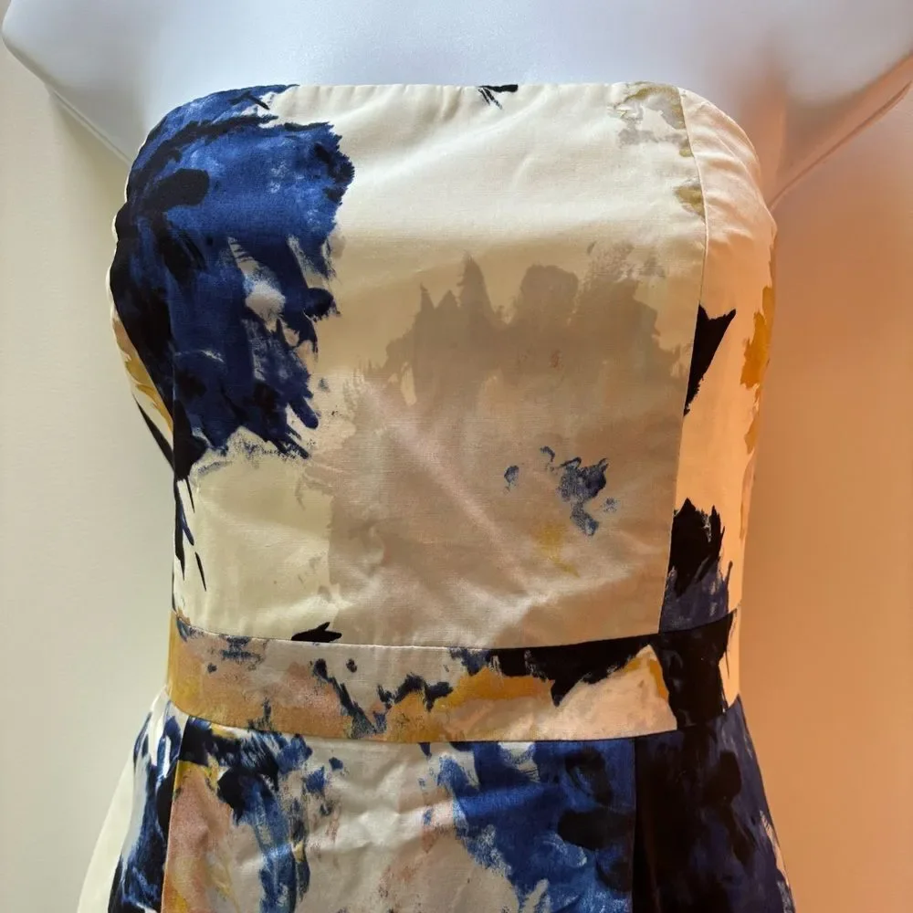 J.Crew Strapless Floral Cotton Dress – Size 4